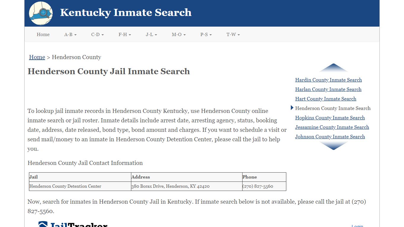 Henderson County Jail Inmate Search